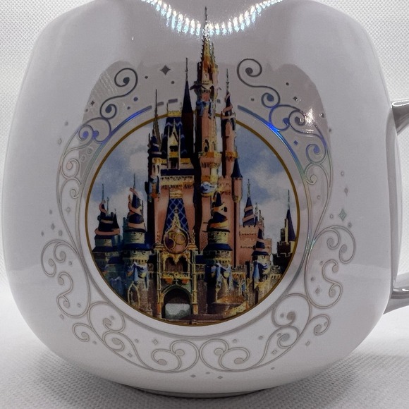 Disney Other - Walt Disney World 50th Anniversary Cinderella Castle White Ceramic Mug NEW